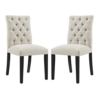 EEI-3474-BEI Duchess Dining Chair Fabric (Set of 2) Beige