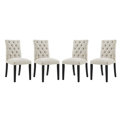 EEI-3475-BEI Duchess Dining Chair Fabric (Set of 4) Beige
