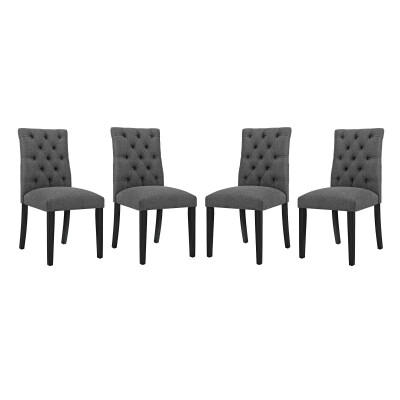 EEI-3475-GRY Duchess Dining Chair Fabric (Set of 4) Gray