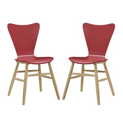 EEI-3476-RED Cascade Dining Chair (Set of 2) Red