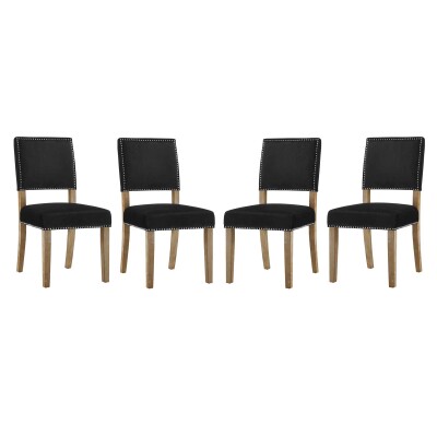 EEI-3478-BLK Oblige Dining Chair Wood (Set of 4) Black