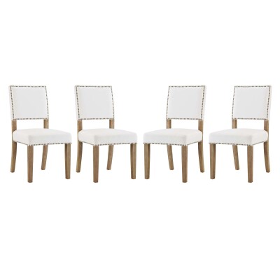 EEI-3478-IVO Oblige Dining Chair Wood (Set of 4) Ivory