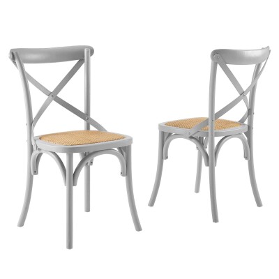 EEI-3481-LGR Gear Dining Side Chair (Set of 2) Light Gray