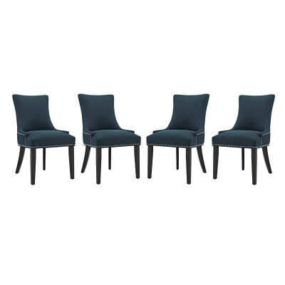 EEI-3497-AZU Marquis Dining Chair Fabric (Set of 4) Azure