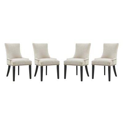 EEI-3497-BEI Marquis Dining Chair Fabric (Set of 4) Beige