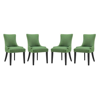 EEI-3497-GRN Marquis Dining Chair Fabric (Set of 4) Green