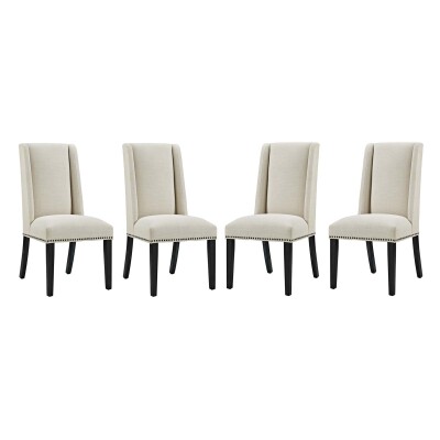 EEI-3503-BEI Baron Dining Chair Fabric (Set of 4) Beige