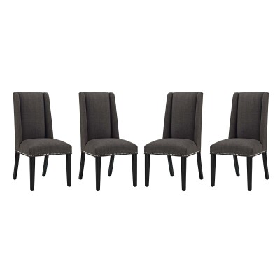 EEI-3503-BRN Baron Dining Chair Fabric (Set of 4) Brown
