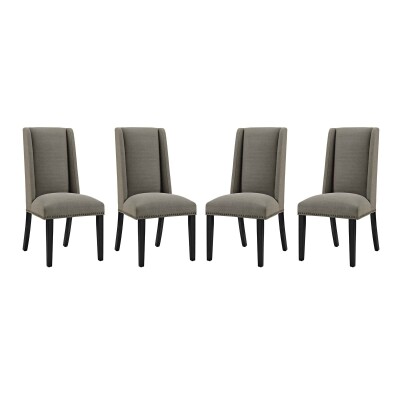 EEI-3503-GRA Baron Dining Chair Fabric (Set of 4) Granite