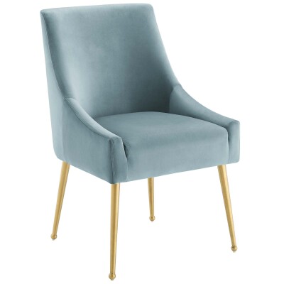 EEI-3508-LBU Discern Upholstered Performance Velvet Dining Chair Light Blue