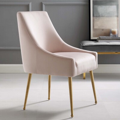 EEI-3508-PNK Discern Upholstered Performance Velvet Dining Chair Pink