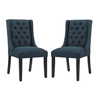 EEI-3557-AZU Baronet Dining Chair Fabric (Set of 2) Azure