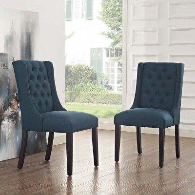 EEI-3557-AZU Baronet Dining Chair Fabric (Set of 2) Azure