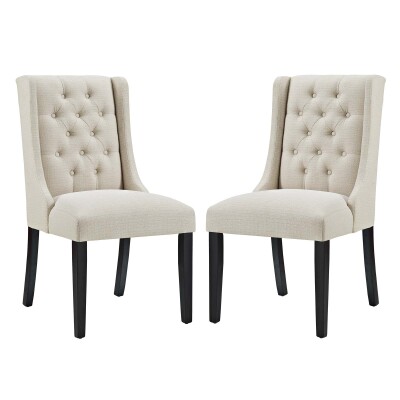 EEI-3557-BEI Baronet Dining Chair Fabric (Set of 2) Beige