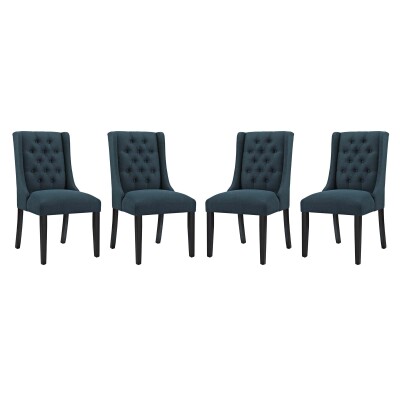 EEI-3558-AZU Baronet Dining Chair Fabric (Set of 4) Azure