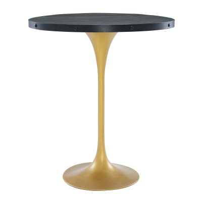 EEI-3593-BLK-GLD Drive Wood Bar Table Black Gold