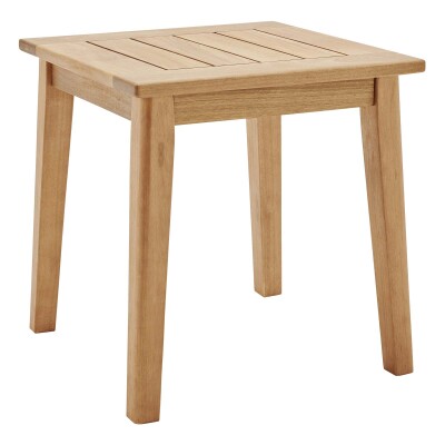 EEI-3712-NAT Viewscape Outdoor Patio Ash Wood End Table Natural