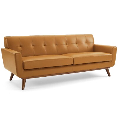 EEI-3733-TAN Engage Top-Grain Leather Living Room Lounge Sofa Tan
