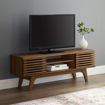 EEI-3837-WAL Render 46" Media Console TV Stand Walnut