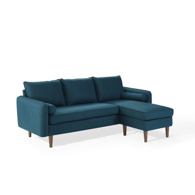 EEI-3867-AZU Revive Upholstered Right or Left Sectional Sofa Azure