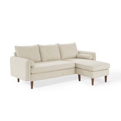 EEI-3867-BEI Revive Upholstered Right or Left Sectional Sofa Beige