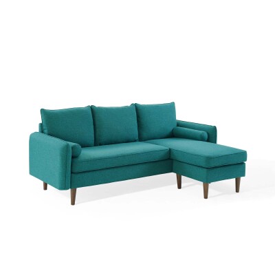 EEI-3867-TEA Revive Upholstered Right or Left Sectional Sofa Teal