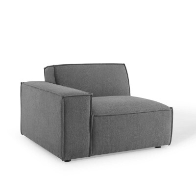 EEI-3869-CHA Restore Left-Arm Sectional Sofa Chair in Charcoal