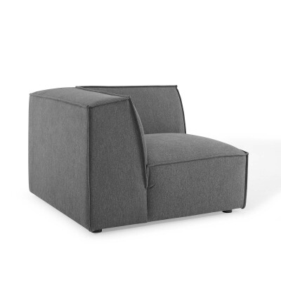 EEI-3871-CHA Restore Sectional Sofa Corner Chair in Charcoal
