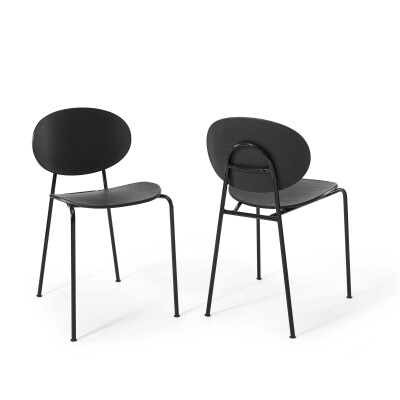 EEI-3902-BLK Palette Dining Side Chair (Set of 2) Black