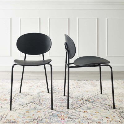 EEI-3902-BLK Palette Dining Side Chair (Set of 2) Black