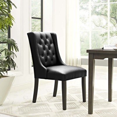 EEI-3923-BLK Baronet Vinyl Dining Chair Black