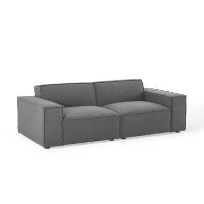 EEI-4111-CHA Restore 2 Piece Sectional Sofa in Charcoal
