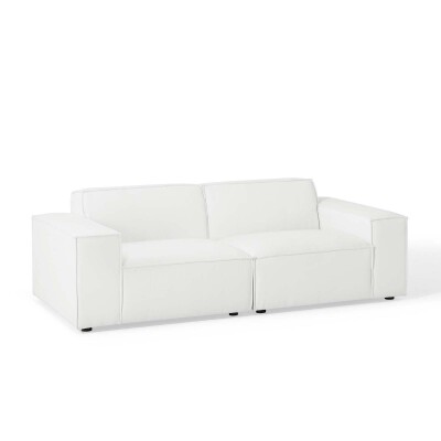EEI-4111-WHI Restore 2-Piece Sectional Sofa in White
