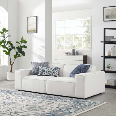 EEI-4111-WHI Restore 2-Piece Sectional Sofa in White