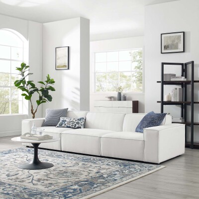 EEI-4112-WHI Restore 3 Piece Sectional Sofa in White