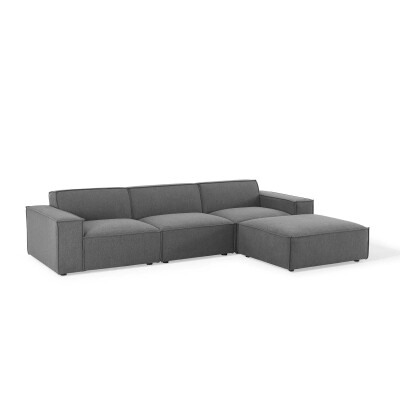EEI-4113-CHA Restore 4 Piece Sectional Sofa in Charcoal