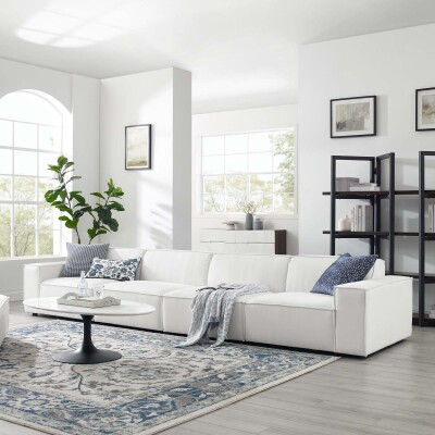 EEI-4114-WHI Restore 4 Piece Sectional Sofa in White