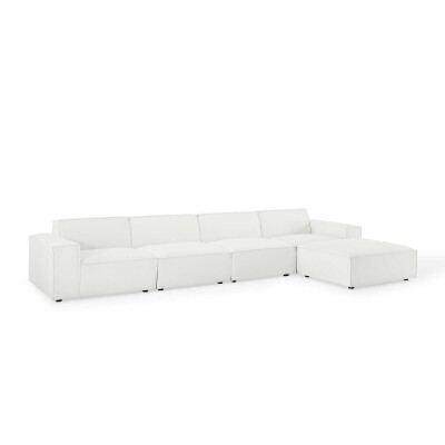 EEI-4115-WHI Restore 5 Piece Sectional Sofa in White