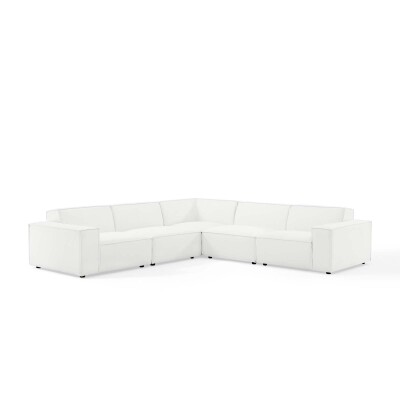 EEI-4117-WHI Restore 5 Piece Sectional Sofa in White