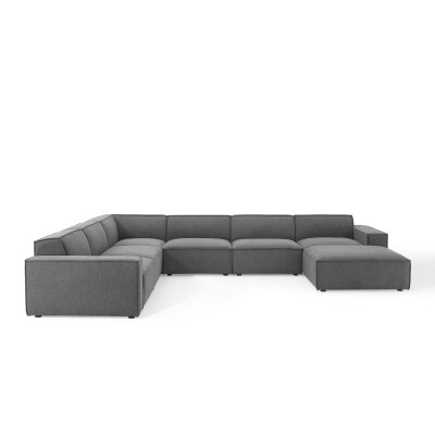 EEI-4120-CHA Restore 7 Piece Sectional Sofa in Charcoal