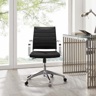 EEI-4136-BLK Jive Mid Back Office Chair Black