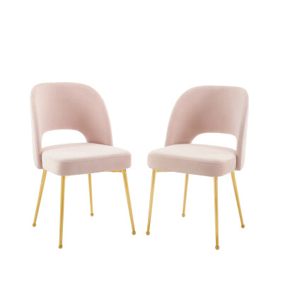 EEI-4162-PNK Rouse Dining Room Side Chair (Set of 2) Pink