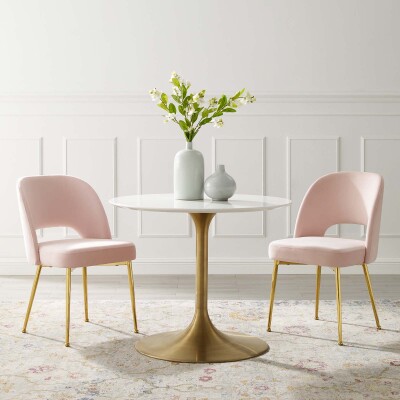 EEI-4162-PNK Rouse Dining Room Side Chair (Set of 2) Pink
