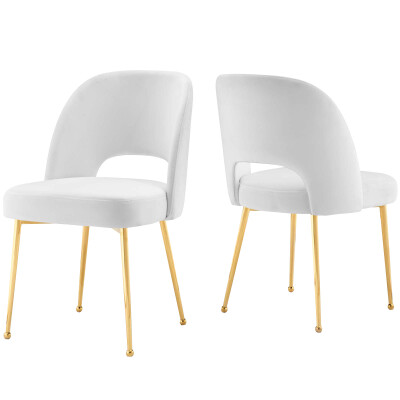 EEI-4162-WHI Rouse Dining Room Side Chair (Set of 2) White