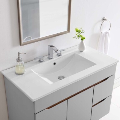 EEI-4203-WHI Cayman 36" Bathroom Sink in White