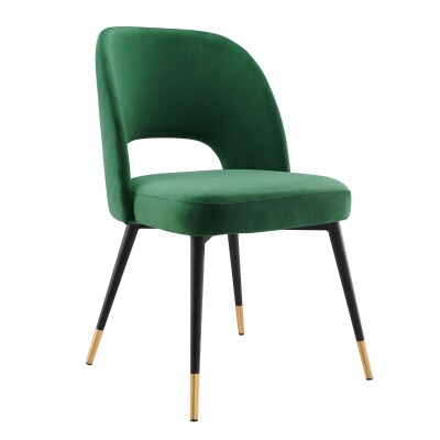 EEI-4212-EME Rouse Performance Velvet Dining Side Chair Emerald