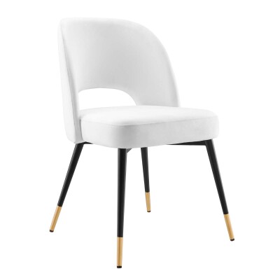 EEI-4212-WHI Rouse Performance Velvet Dining Side Chair White