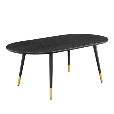 EEI-4214-BLK Vigor Oval Coffee Table Black
