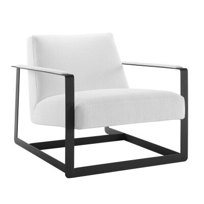 EEI-4220-BLK-WHI Seg Upholstered Accent Chair Black White