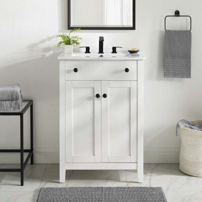 EEI-4250-WHI-WHI Nantucket 24" Bathroom Vanity White